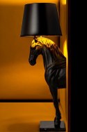 Lampa podłogowa KOŃ HORSE STAND S czarna designerska dla miłośników koni - King Home wlaczona