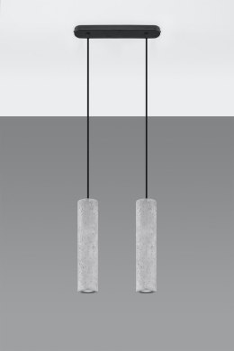 Lampa wisząca LUVO 2 lampa dekoracyjna szary beton - Sollux Lighting - wizualizacja
