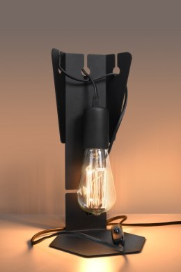 Lampa biurkowa ARBY czarna stal - Sollux Lighting - lampa się świeci