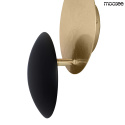 Kinkiet ECLISE czarny / złoty dekoracyjny okrągły - Moosee detale