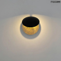 Kinkiet ECLISE czarny / złoty dekoracyjny okrągły - Moosee wlaczony