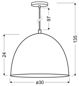 Lampa wisząca PATCH szary / chrom metalowy klosz loft - Candellux Lighting