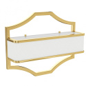 Kinkiet GERDO PARETTE GOLD złoty / biały kremowy elegancki w stylu hampton - Orlicki Design