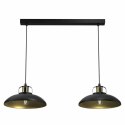 Lampa wisząca FELIX BLACK/GOLD 2 czarno-złota podwójna w stylu loft - Milagro