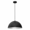 Lampa wisząca BETA BLACK / WHITE metalowa czarna / biała 35 cm E27 - Milagro