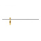 Kinkiet BENE PARETTE NERO / GOLD 100 czarno-złoty smukły minimalistyczny LED 10,5W 3000K - Orlicki Design