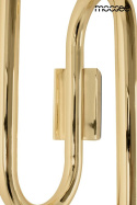Kinkiet MACAROON złoty nowoczesny design wygięta rurka - Moosee - widok z bliska