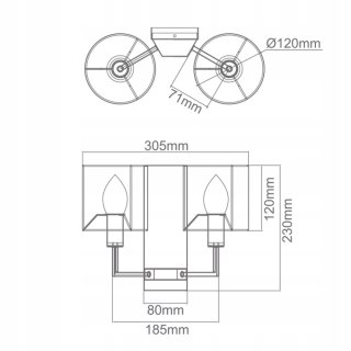 Kinkiet chrom CASA CROMO PARETTE - Orlicki Design