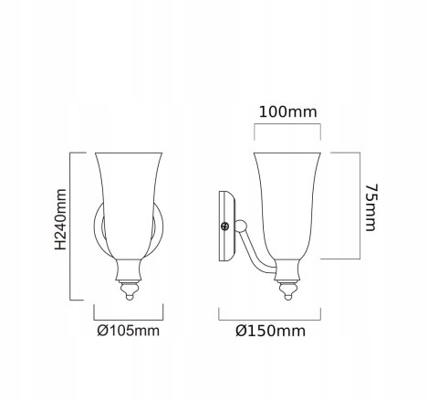 Kinkiet łazienkowy COMO IP44 - Orlicki Design Kinkiet łazienkowy COMO IP44 - Orlicki Design