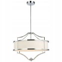 Lampa wisząca STESSO CROMO M elegancka z kremowym abażurem - Orlicki Design