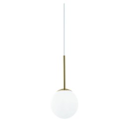 Lampa wisząca BAO I GOLD IP44 złota z białym kulistym kloszem - Orlicki Design