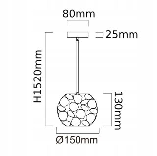 Lampa wisząca CARERA CROMO S - Orlicki Design