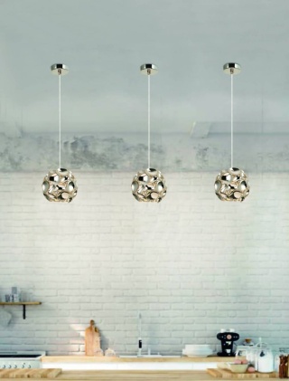 Lampa wisząca CARERA GOLD S złota elegancka - Orlicki Design