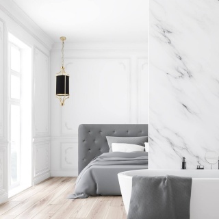 Lampa wisząca LUNGA NERO GOLD - Orlicki Design