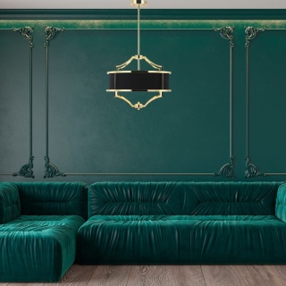 Lampa wisząca STESSO GOLD NERO S - Orlicki Design