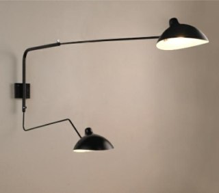 Kinkiet RAVEN 2 WALL czarny - King Home