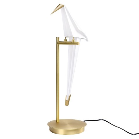 Lampa stołowa LORO TABLE złota LED papuga motyw zwierzęcy - King Home