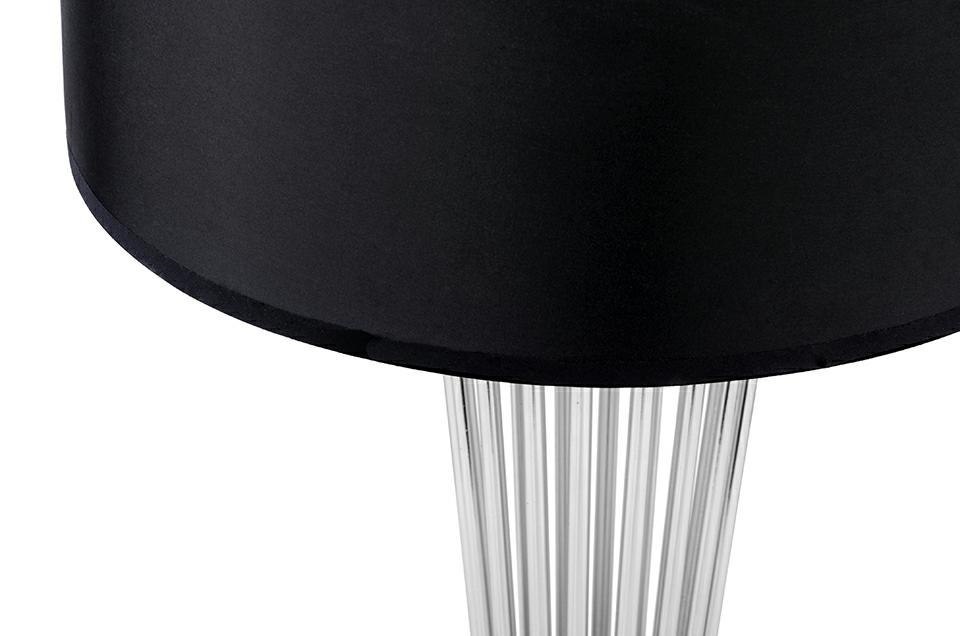 Lampa podłogowa HOLMES chrom z czarnym kloszem - King Home Lampa podłogowa HOLMES chrom z czarnym kloszem - King Home