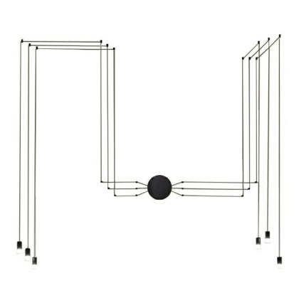 Lampa ścienna FLUSSO WALL 6 czarna - King Home