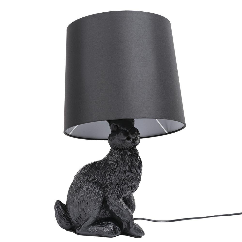 Lampa stołowa RABBIT czarny królik lampka nocna - King Home