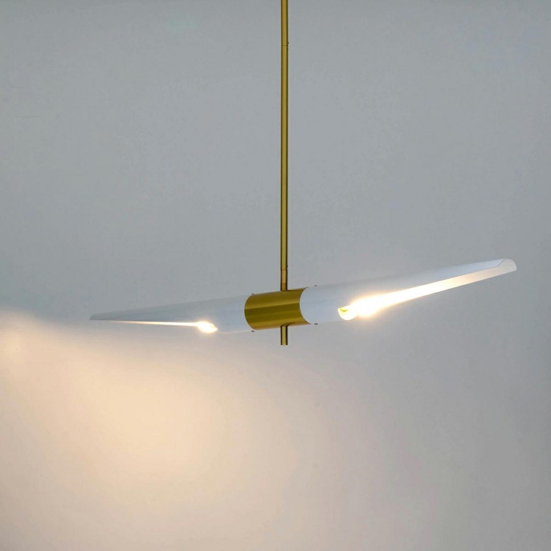 Lampa wisząca APOLLO 1 biała złota - King Home Lampa wisząca APOLLO 1 biała złota - King Home