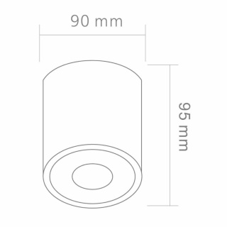 Oprawa natynkowa RULLO NERO - Orlicki Design