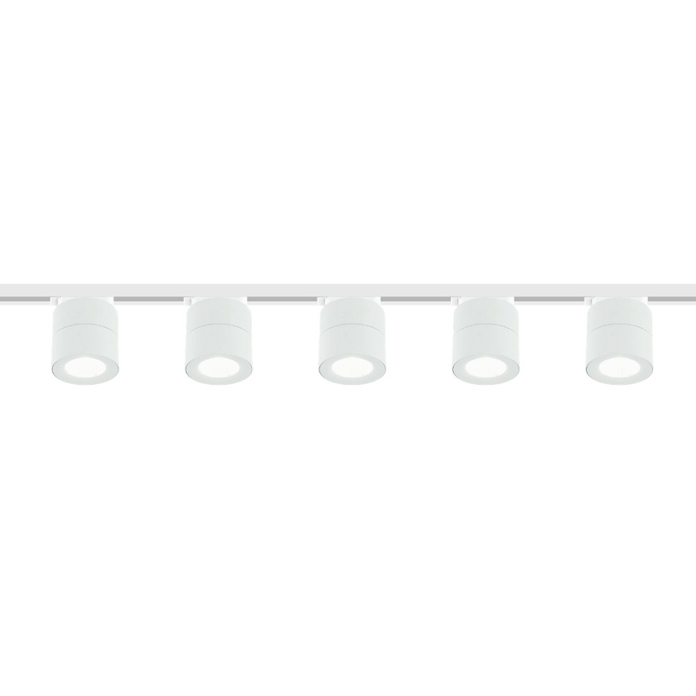 Zestaw szynowy: szyna 2m biała + 5x oprawa Mone Bianco Track - Orlicki Design