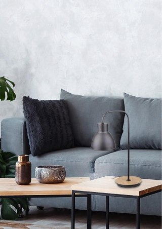 Lampka biurkowa gabinetowa VARIO czarny drewno metal loft - Candellux Lighting