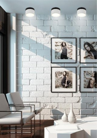 Lampa sufitowa TUBA 6,4 biało-czarna LED - Candellux Lighting