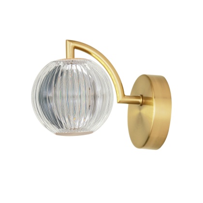 Kinkiet BRILLANT złoty LED CCT szklany klosz ozdobny - Light Prestige