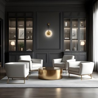 Kinkiet BELL transparentny LED CCT szklany klosz designerska lampa ścienna - Light Prestige