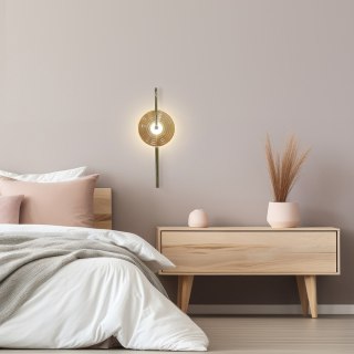 Kinkiet PLATO bursztynowy LED CCT zmiana barwy światła szklany klosz - Light Prestige