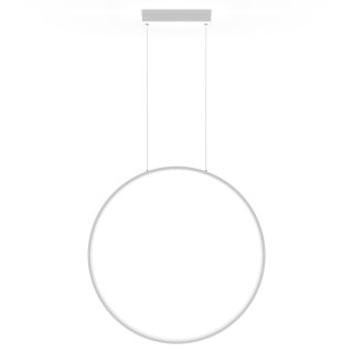 Lampa wisząca MIRROR L biała obręcz LED CCT zmiana barwy światła - Light Prestige