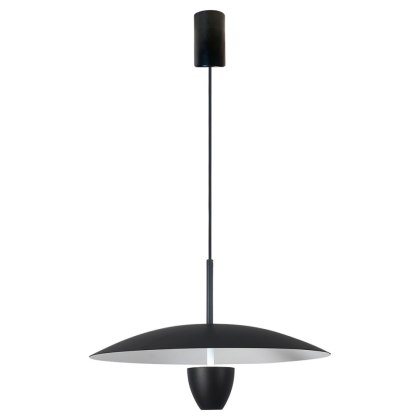 Lampa wisząca UFO M czarna LED CCT metal klosz grzybek - Light Prestige
