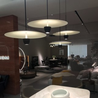 Lampa wisząca UFO M czarna LED CCT metal klosz grzybek - Light Prestige