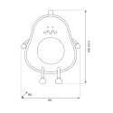 Lampka dziecięca AWOKADO uroczy owoc do pokoju dziecięcego - Eko-Light - wymiary rysunek techniczny