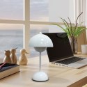 Lampka nocna COSTA biała stołowa grzybek akumulator bez kabla - Eko-Light - w biurze na biurku