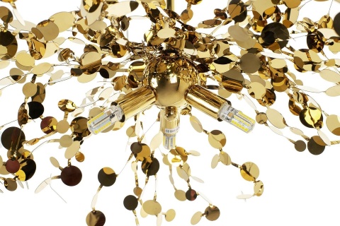 Lampa wisząca MONETE SINGLE złota metal - King Home - od dolu