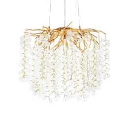 Lampa wisząca RIVIERA 60 złota  clear imitacja gałęzi drzewa piękna - Moosee