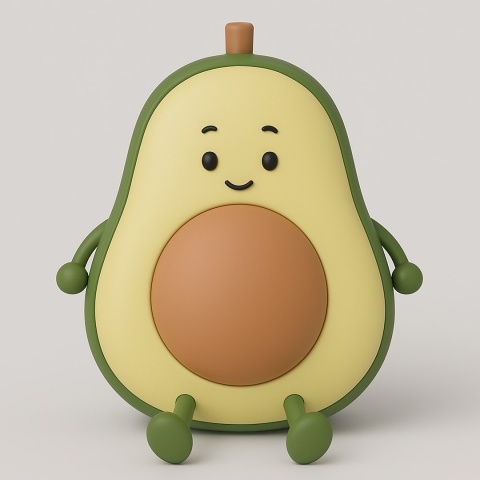 Lampka dziecięca AWOKADO uroczy owoc do pokoju dziecięcego - Eko-Light - widok od przodu