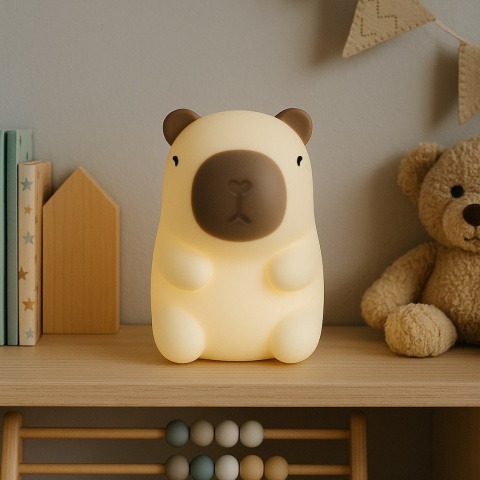 slodka mala lampka dziecieca zwierzatko kapibara do pokoju dzieciecego