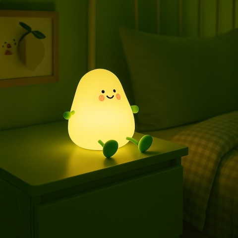 Lampka dziecięca MANGO świecący owoc do pokoju dziecka - Eko-Light - wlaczona swieci sie