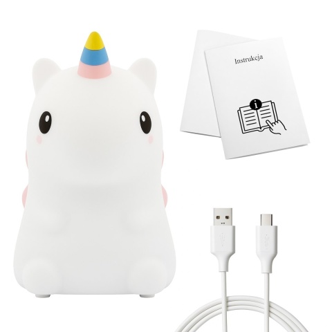 Lampka dziecięca UNICORN urocza lampeczka do pokoju dziecka jednorożec - zestaw