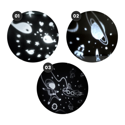 Lampka dziecięca projektor KOSMONAUTA wyjatkowe oświetlenie do pokoju dziecka - Eko-Light