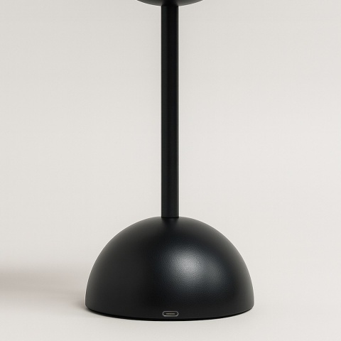 Lampka nocna COSTA czarna stołowa grzybek akumulator bez kabla - Eko-Light - detale