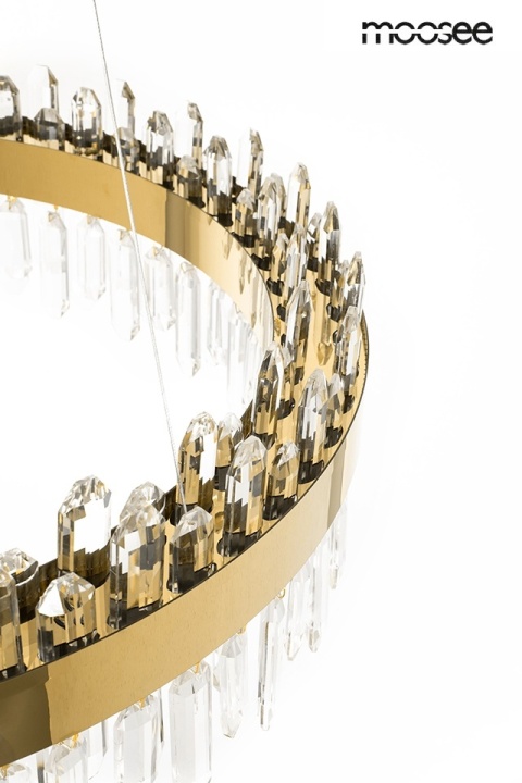 Lampa wisząca AMIRA 60 złota obręcz z kryształkami glamour- Moosee - detale Lampa wisząca AMIRA 60 złota obręcz z kryształkami glamour- Moosee - detale