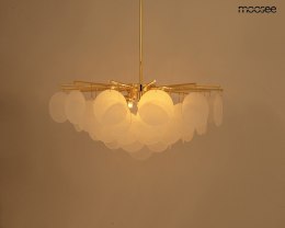 Lampa wisząca SUONO 60 złota oryginalny design nowoczesna - Moosee - zapalona - wlaczona