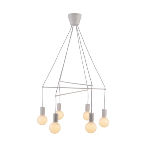 Lampa wisząca ALTO 6 biała matowa dwuobwodowa - Candellux Lighting