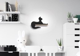 Kinkiet lampka dla dziecka LED z półką CAT czarny kot siedzący - Candellux Lighting