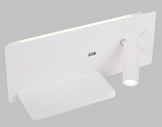 Kinkiet OLLY Kinkiet LED z półką ładowarką USB do czytania - Candellux Lighting